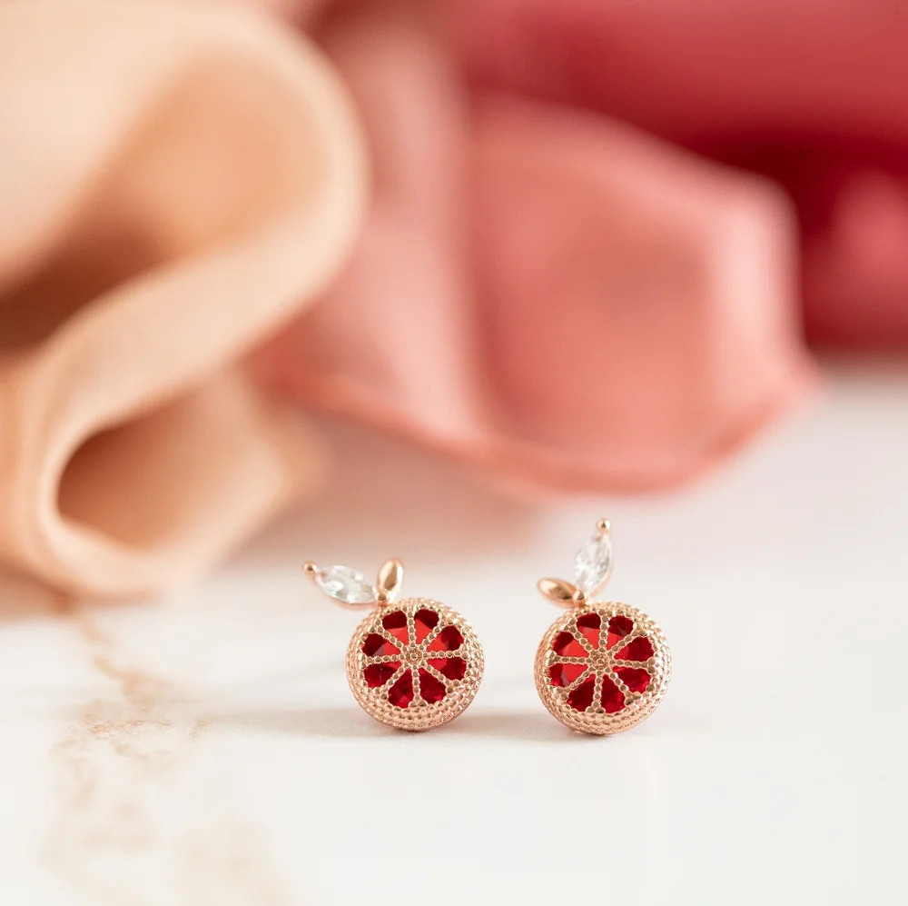 Sparkling Grapefruit Studs - Only 1 left! - Picture 5 of 10